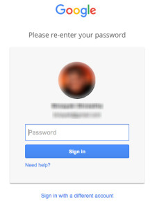 gmail change password