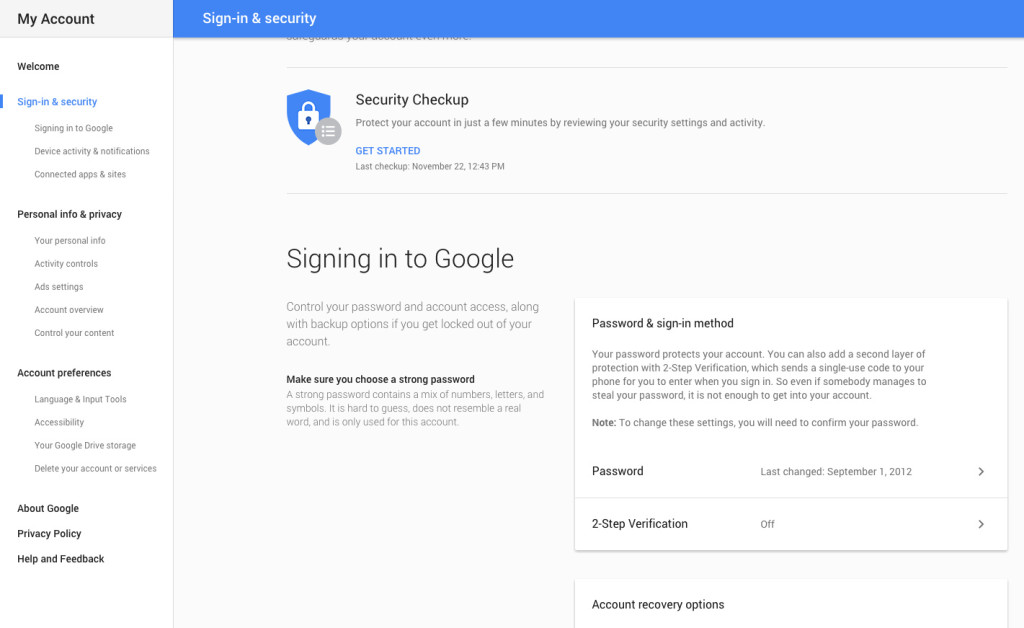 How to change password in Gmail