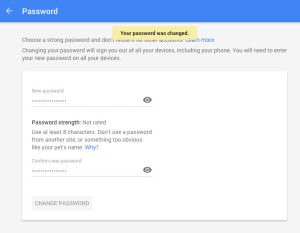 Gmail Change Password