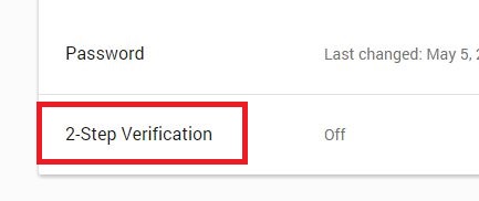 Gmail 2 step verification