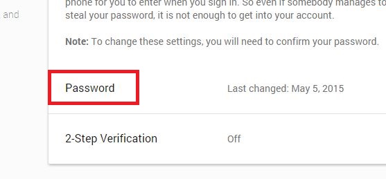 How to change password in Gmail
