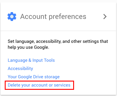 how to delete gmail account