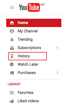 youtube watch history